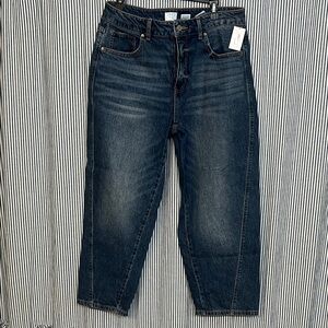 Classic Barrel Blue Denim Jeans-Womens